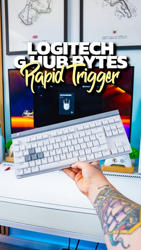 Instagram post by an influencer for Logitech G. Caption reads: [...] most out of your gear with Logitech G Hub....