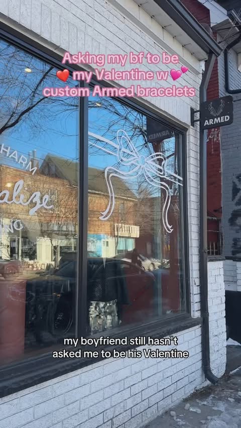 Instagram post by @bugrik.tt for upandarmed. Caption reads: Perfect gift for your Valentine @upandarmed 💌....