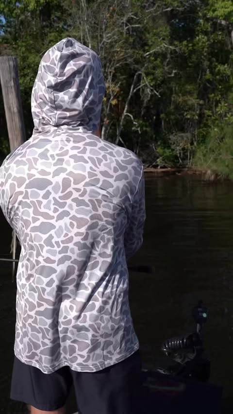 Instagram post by @gwalters3 for HEYDUDE. Caption reads: [...] hit different in @burlebo x @heydude camo 🌊....