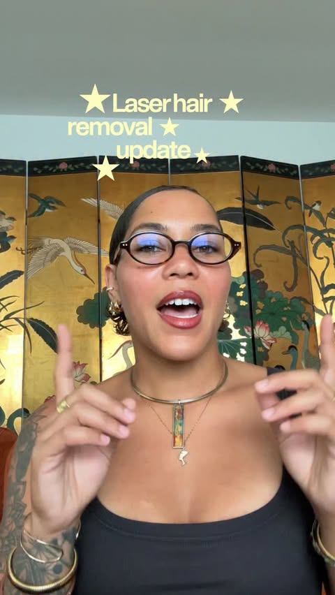 Instagram post by @wheresbeccaat for Milan Laser Hair Removal. Caption reads: First update of getting laser hair removal for the....