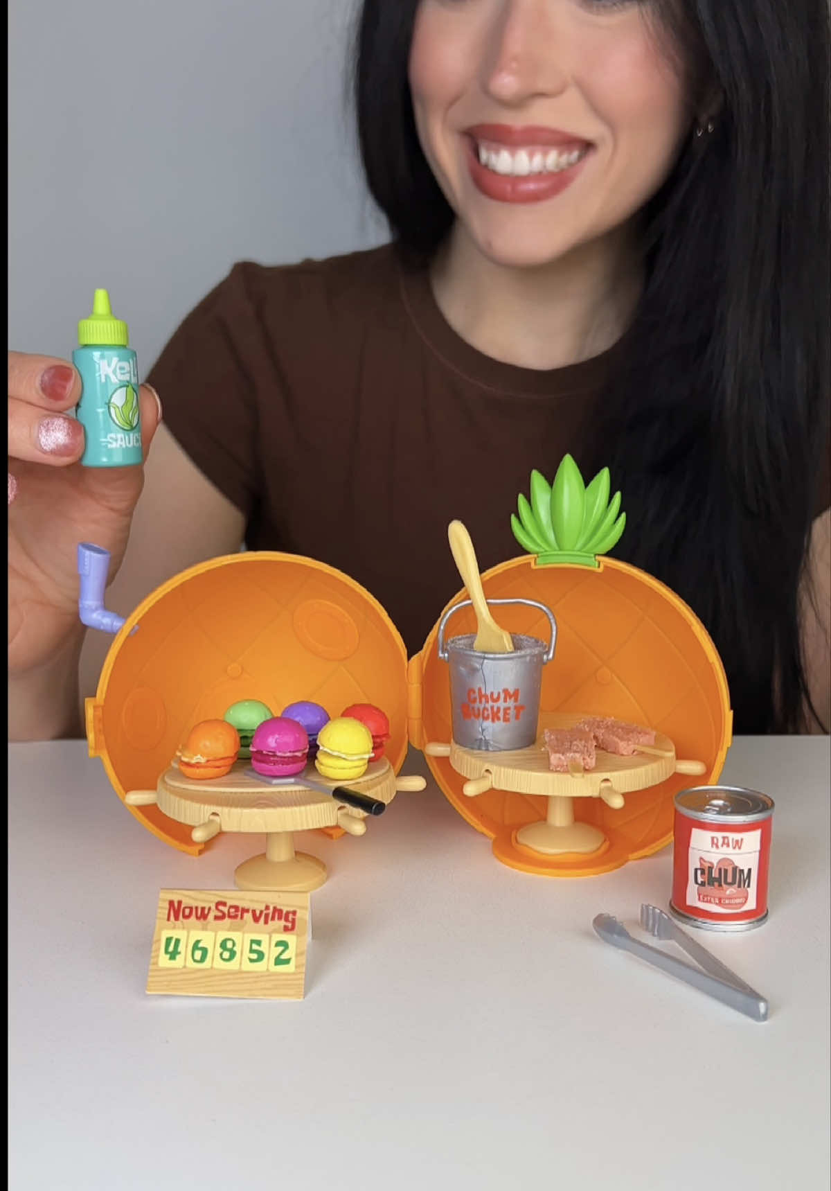 TikTok post by @sydneymcardoso for SpongeBob SquarePants. Caption reads: [...] Had to pick up these Miniverse SpongeBob....