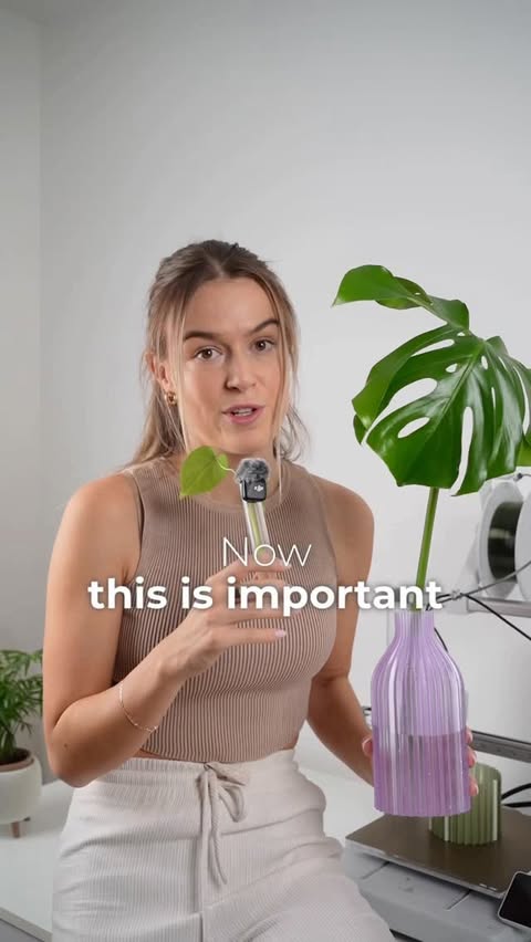 Instagram post by @simiu3d for Bambu Lab. Caption reads: These are the exact things I change for watertight....