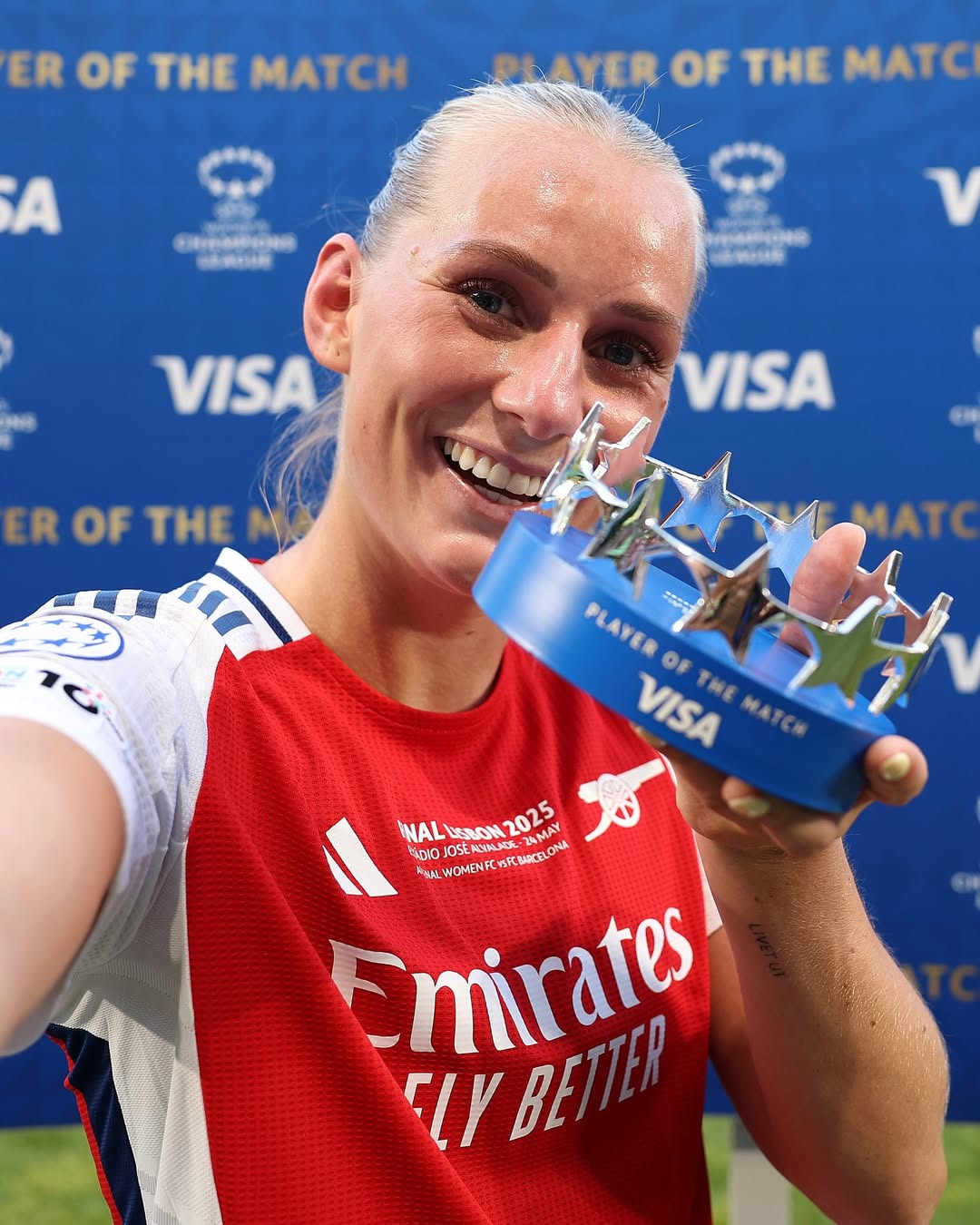 Instagram post by @wchampionsleague for Visa. Caption reads: 🇸🇪 Super Stina. Super Sub. 🦸‍♀️

#UWCLPOTM....