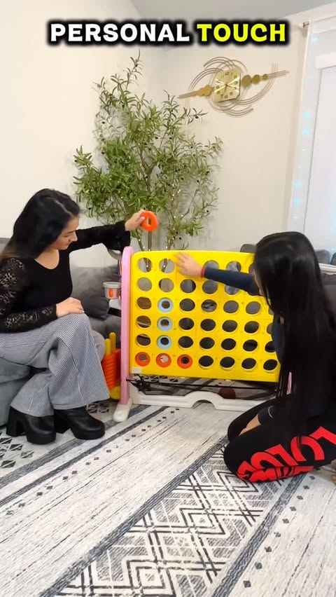 Instagram post by @virgotrendz for Temu. Caption reads: Sponsored by @temu 🎉 Okay this Large Connect Four....