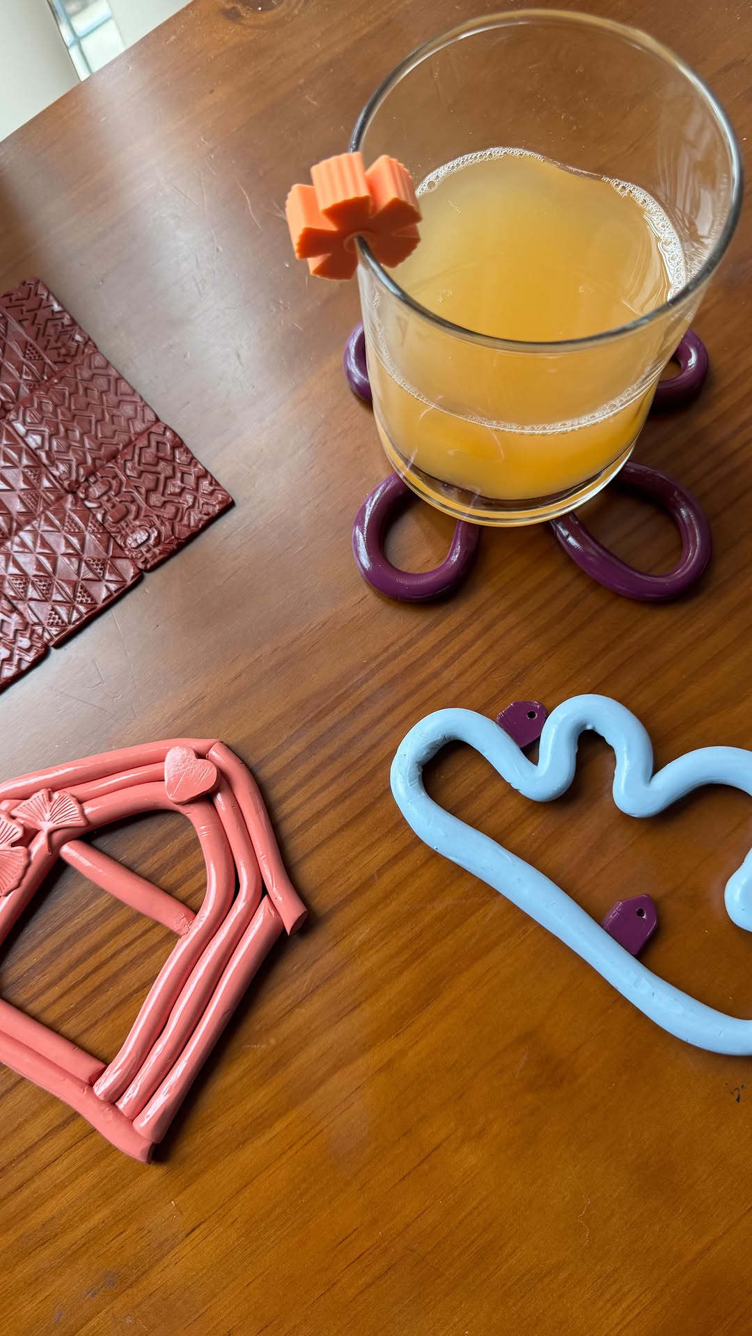 Instagram post by @illustratejoy for Sculpey. Caption reads: Creating these adorable coasters using....