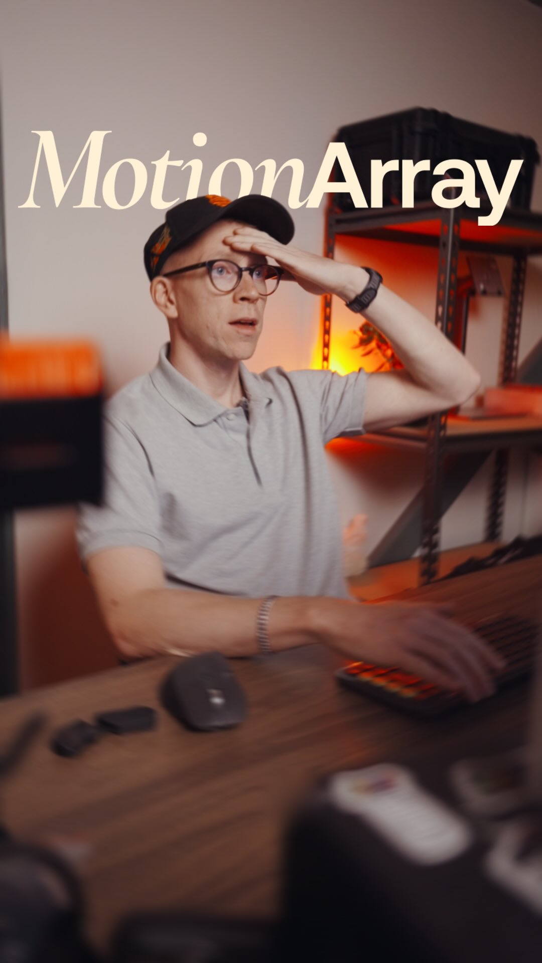 Instagram post by @87shots for Motion Array. Caption reads: When you think you have everything and at the last....