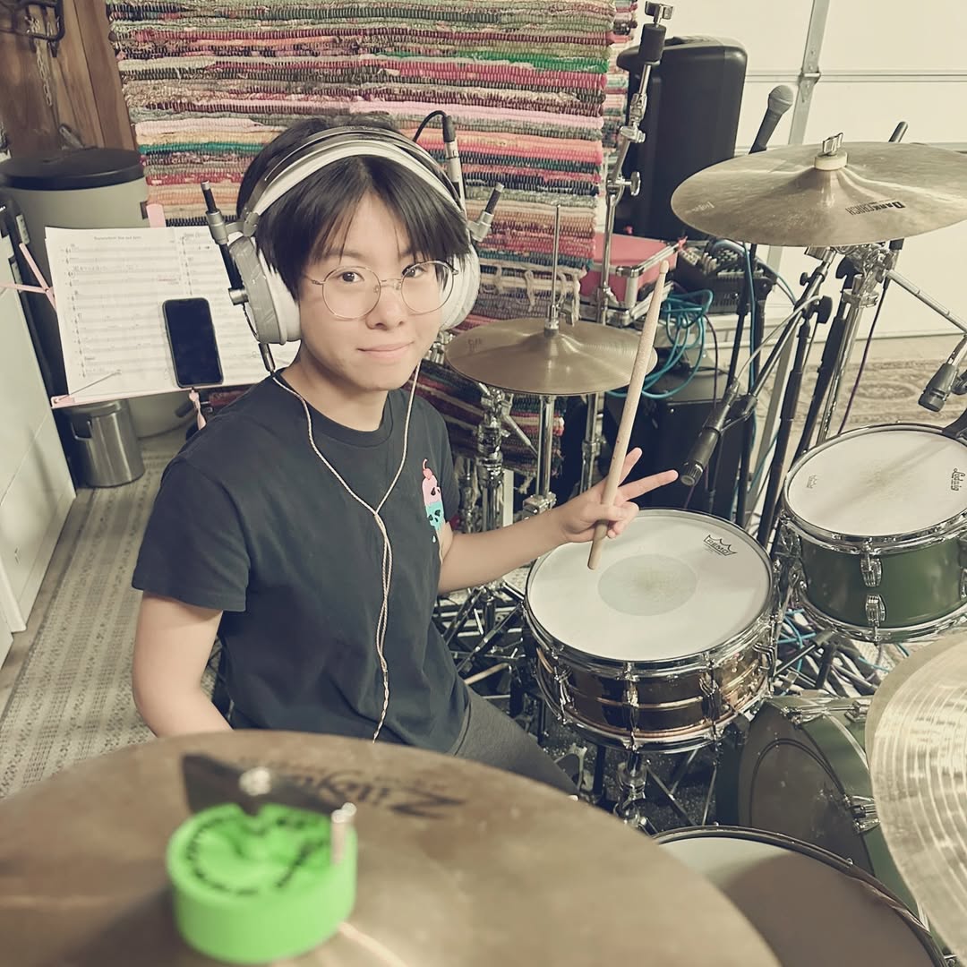 Instagram post by @yoyoka_drums for Vic Firth. Caption reads: [...] @zildjiancompany @remopercussion @vicfirth....