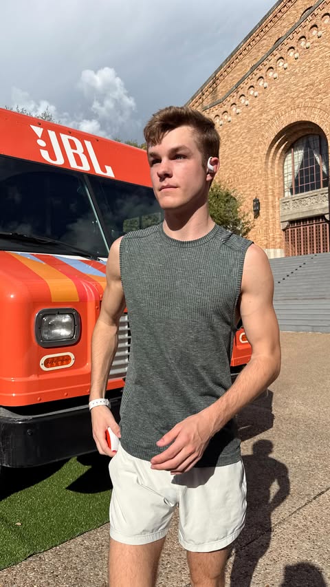 Instagram post by @owen.altman for JBL. Caption reads: COME RUN A *MARATHON* WITH JBL AND I (ft. their....