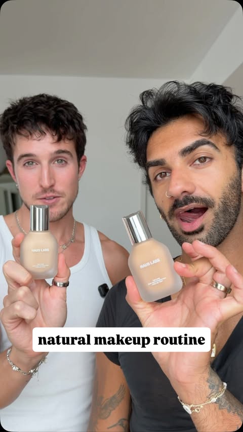 Instagram post by @matt_and_omar for Haus Labs by Lady Gaga. Caption reads: you simply cannot beat the @hauslabs Triclone Skin....