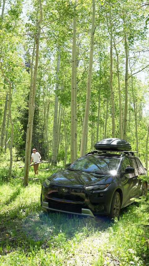 Instagram post by @justindavies for Subaru of America. Caption reads: Thanks to @subaru_usa for sponsoring this video!....
