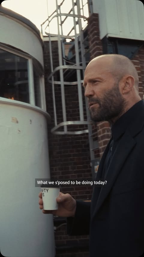 Instagram post by @jasonstatham for Discover. Caption reads: On set with @discover. It’s payback time.....