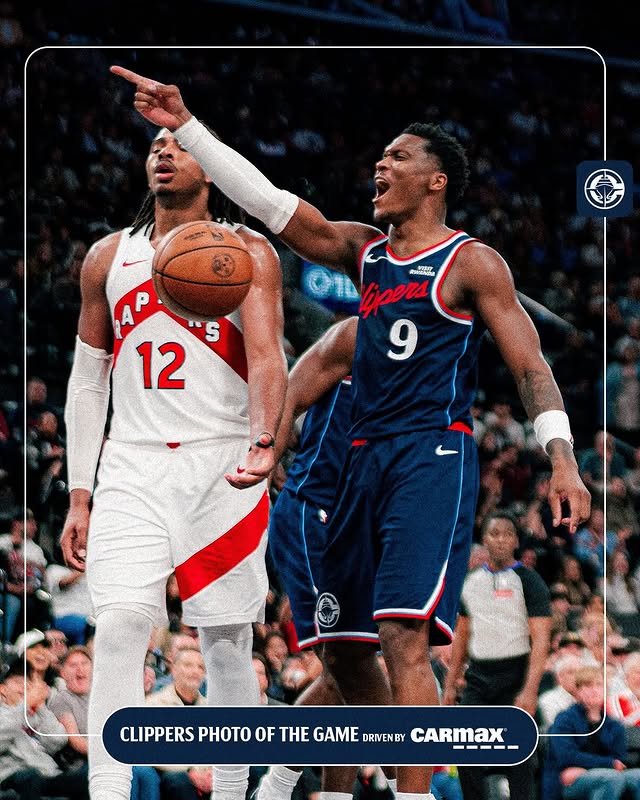 Instagram post by @laclippers for CarMax. Caption reads: [...] 🗣️ 📸 Photo of the Game driven by @carmax.