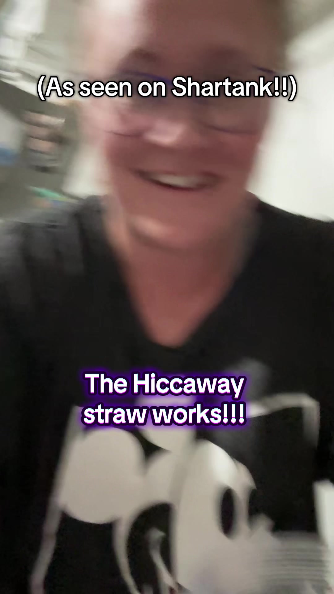 TikTok post by @daughter_of_therockafire for HiccAway. Caption reads: [...] ACTUALLY WORKS!! #hiccups #hiccupstraw....