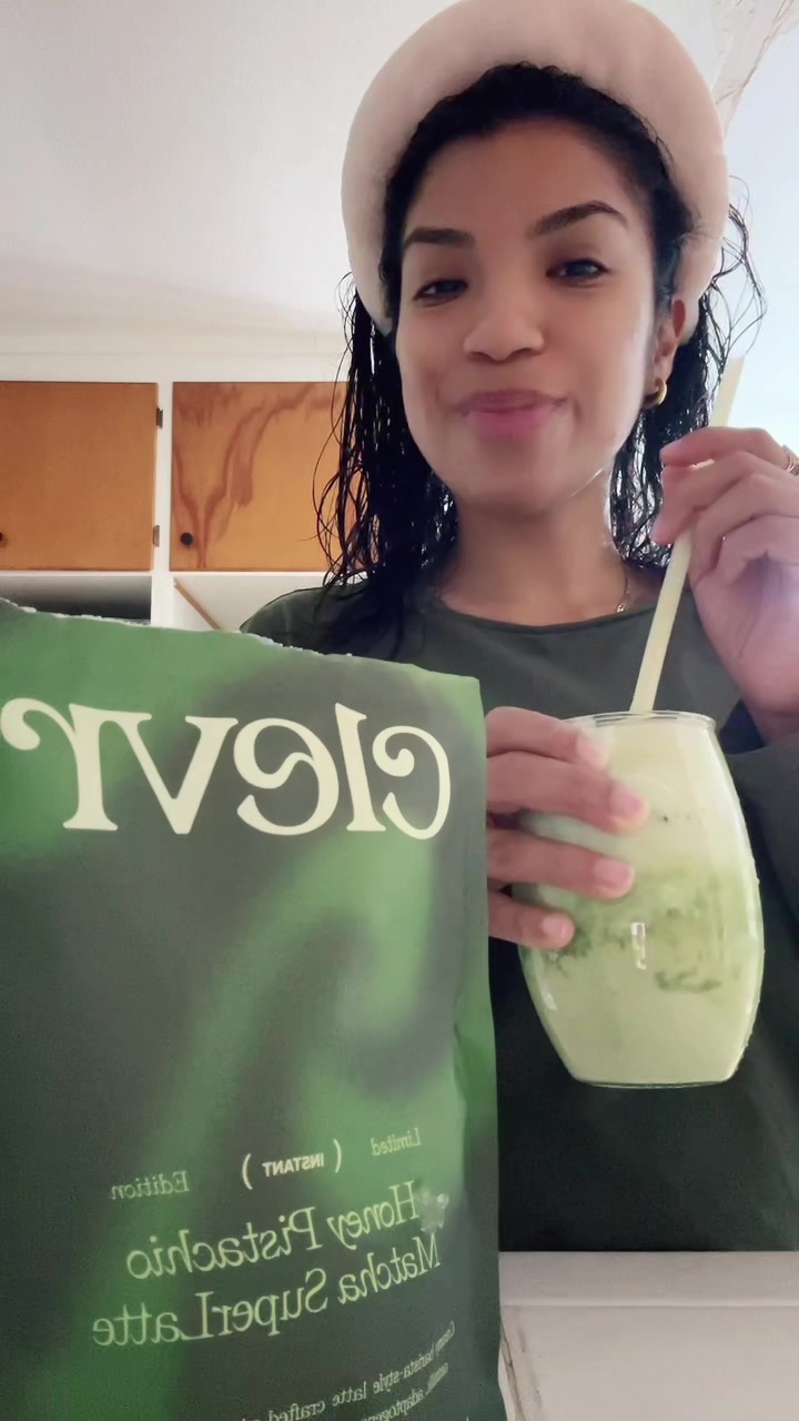 TikTok post by @olgajay07 for Clevr Blends. Caption reads: Calling all matcha lover’s, the search is over run....