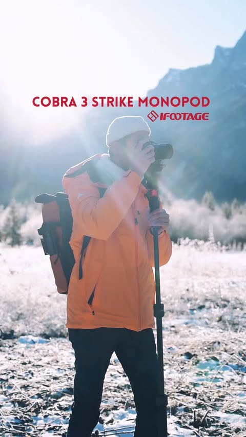 Instagram post by @ogik_jatmiko for iFootage. Caption reads: AD | This is where the Cobra 3 Strike monopod ....