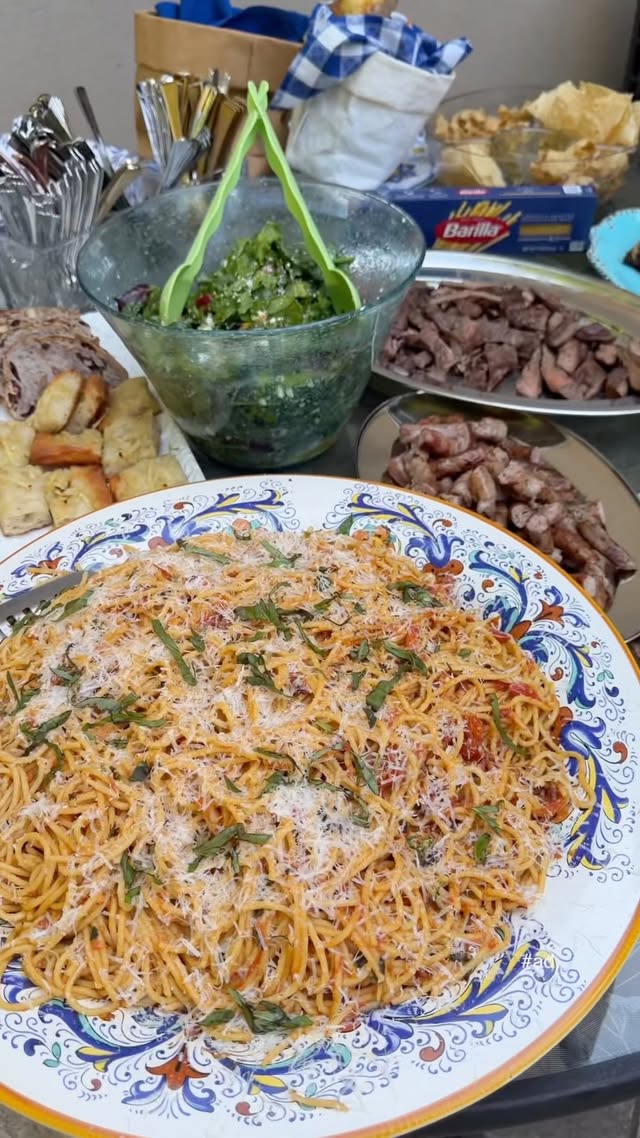 Instagram post by @flavorsbyalessandra for Barilla. Caption reads: [...] day with my family, made easy thanks to....