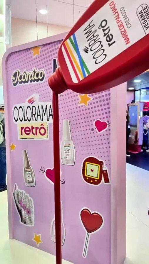 Instagram post by @robertah.oficial for Colorama Esmaltes. Caption reads: @esmaltecolorama #ColoramaRetro #publi.