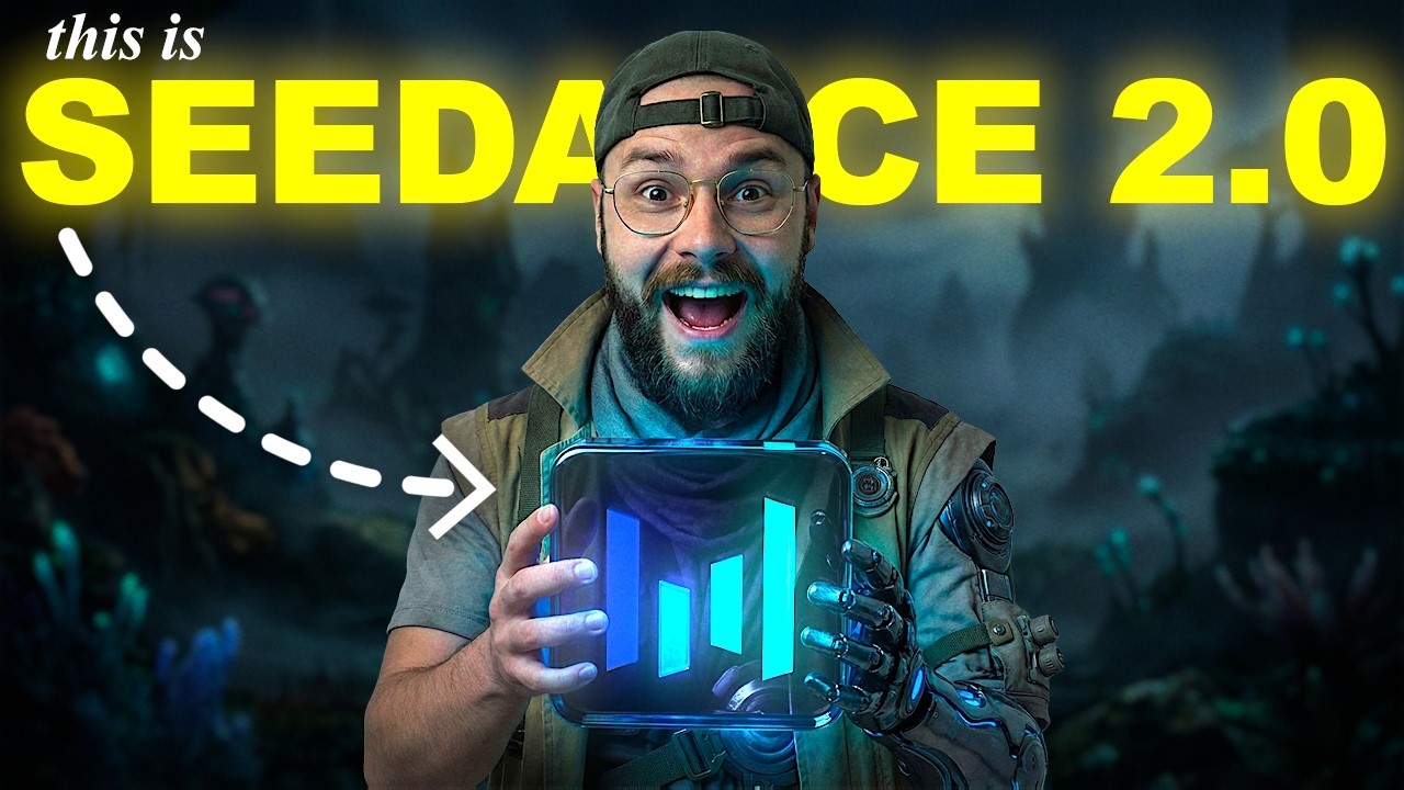 YouTube post by @JackVsAI for Onlyxxhub. Caption reads: How to Use Seedance 2.0 for AI Filmmaking (Full....