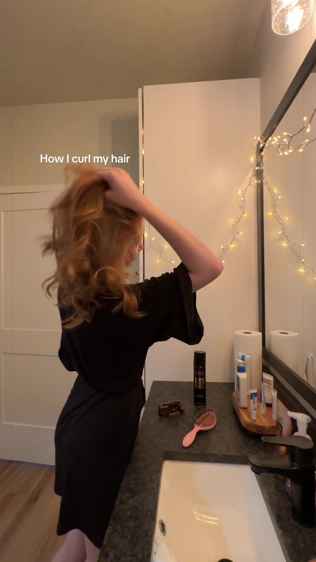 TikTok post by @mmakennak for FoxyBae Hair. Caption reads: [...] curl my hair without the struggle! @FoxyBae....