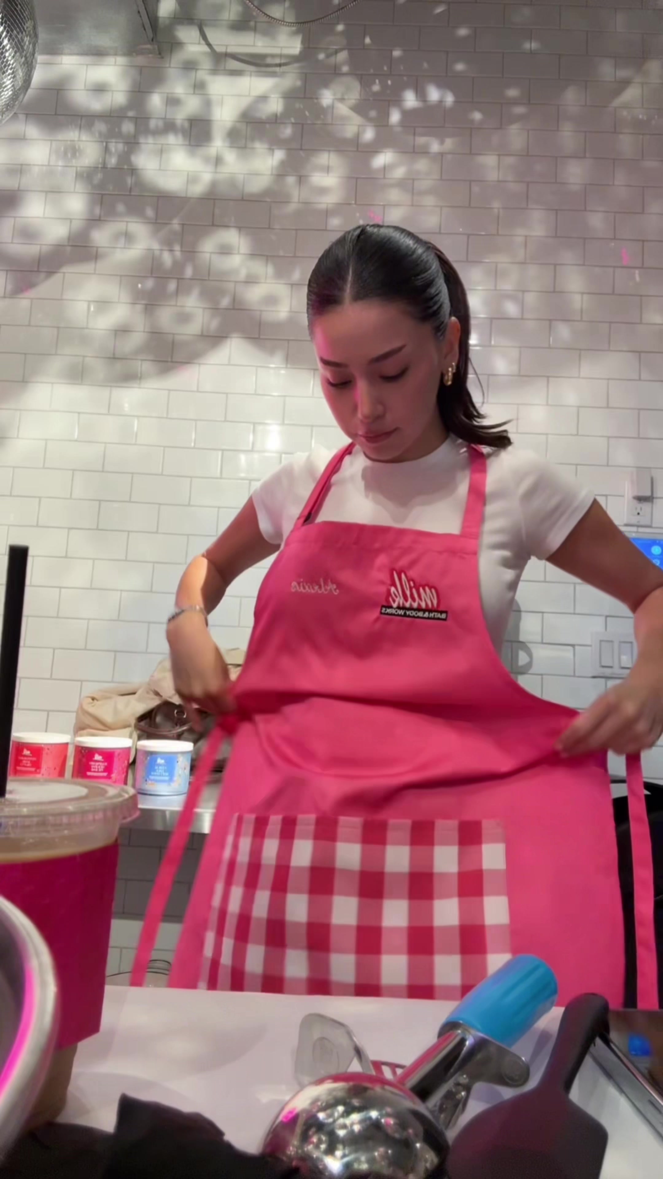 TikTok post by @juhcobo for Milk Bar. Caption reads: #BathandBodyWorks_Partner had the best time baking....