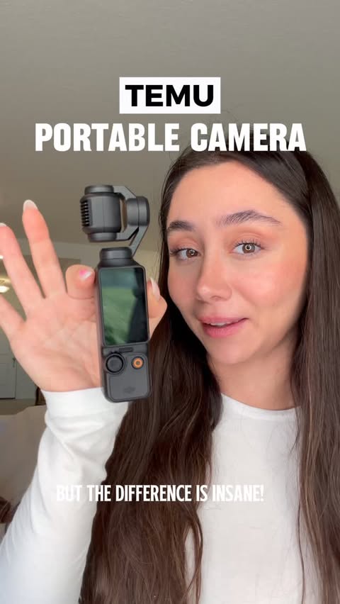 Instagram post by an influencer for Temu. Caption reads: This vlog camera from @temu has been my go-to....