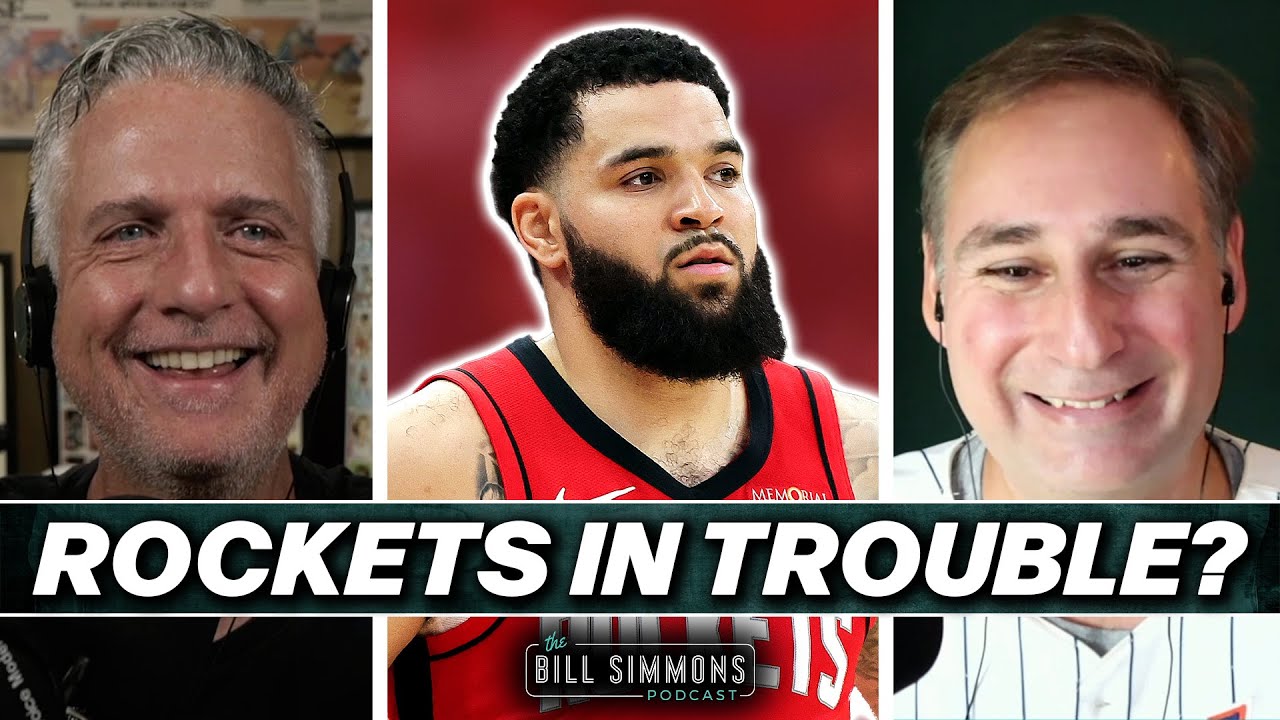 YouTube post by @BillSimmons for HubSpot. Caption reads: A Rockets Gut Punch and a Vegas Tourism Slump |....