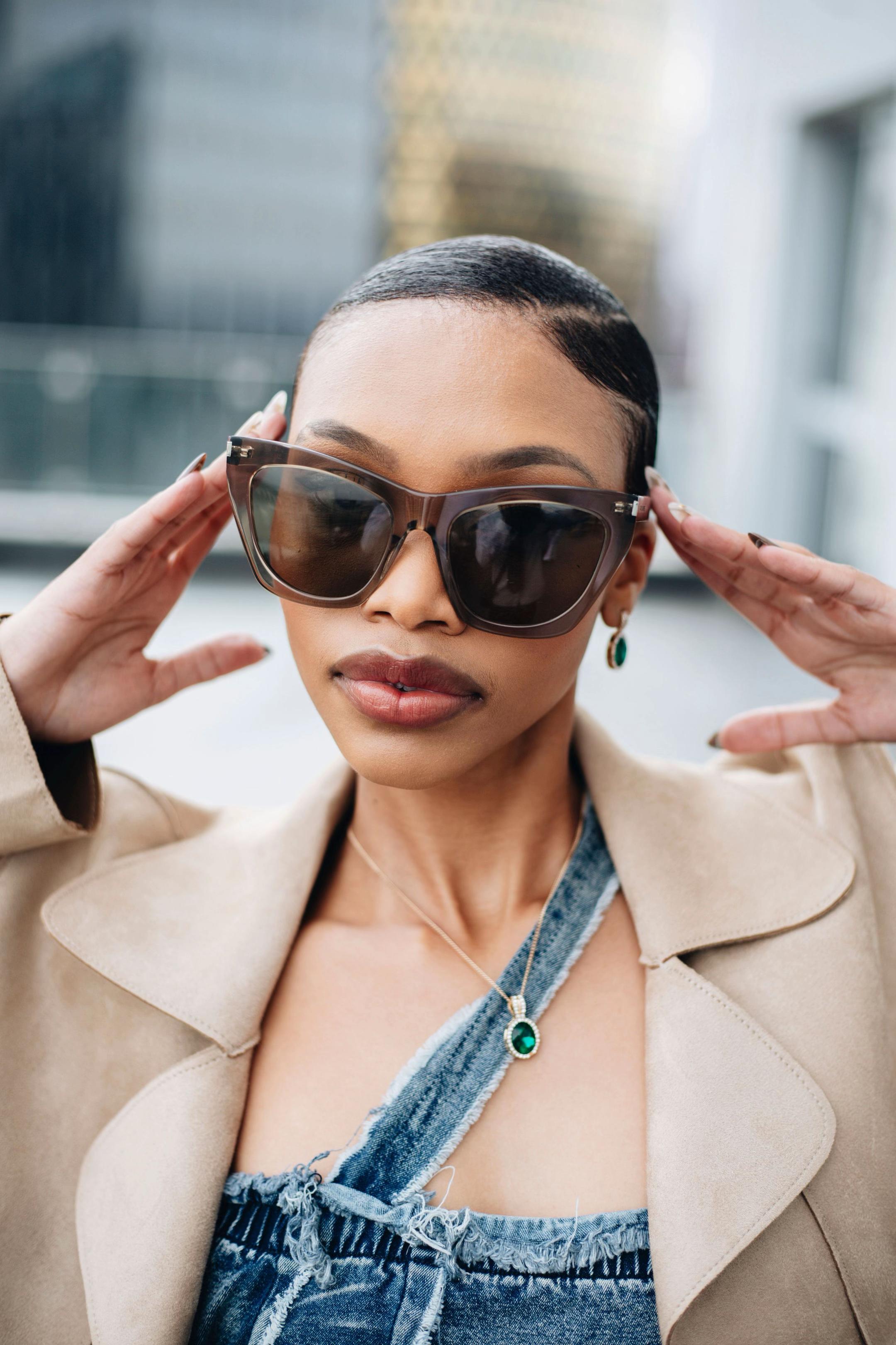 TikTok post by @shalatesekhabi_ for Sunglass Hut. Caption reads: Mama I’m a cover girl!! 🥳 Sowetan magazine cover....
