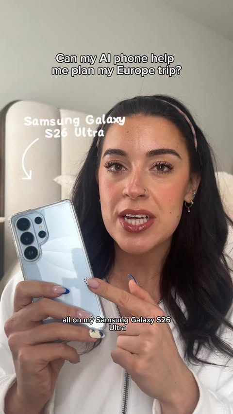 Instagram post by @_madswellness for Samsung. Caption reads: [...] directly into my ear, the new Samsung Galaxy....