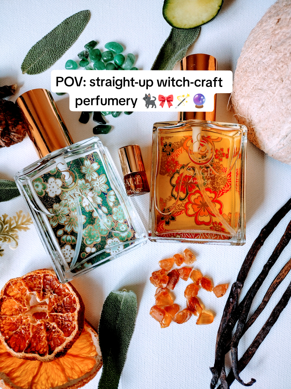 TikTok post by @mrsaudreynelson for The Sage Lifestyle. Caption reads: The Sage Lifestyle Sage, Amber and Peridot [...].