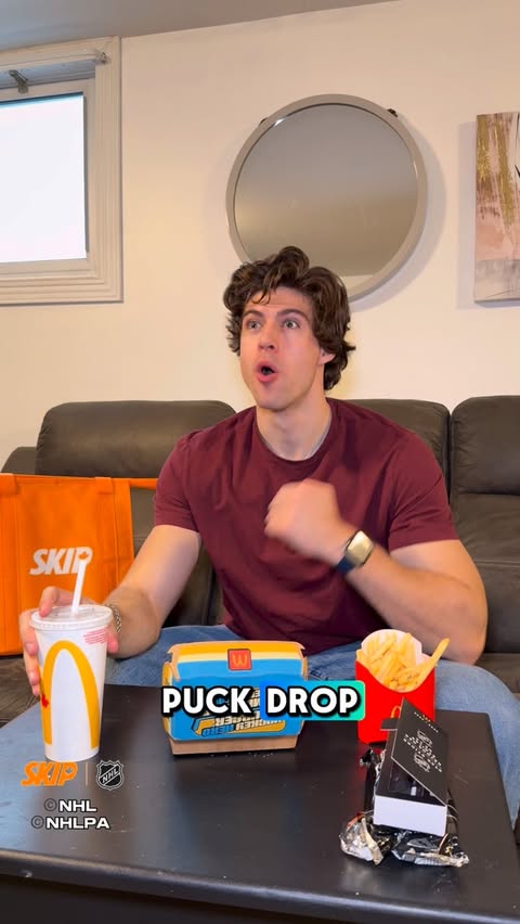 Instagram post by @logan.gauthier for SkipTheDishes. Caption reads: Whether it’s post-skate or a game night on the TV,....