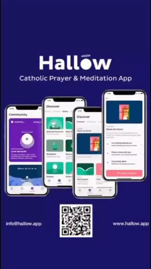 Instagram post by @sachinettiyil for Hallow. Caption reads: Dr. Takashi Nagai was a Japanese Catholic....