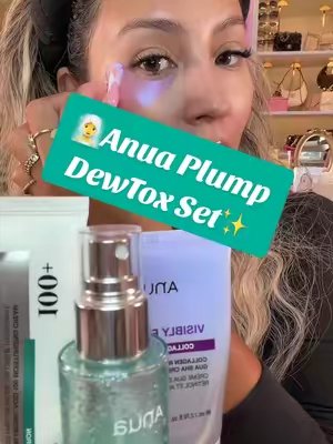 TikTok post by @giniglow for Anua Store US. Caption reads: [...] testimony. Results may vary. @Anua Store US.