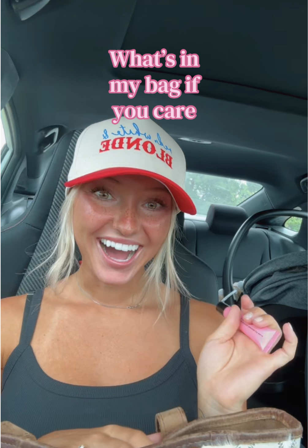 TikTok post by @elexciouss for L.A. COLORS. Caption reads: WHATS IN MY BAG! @STS Ranch @KimberAmericaOfficial....
