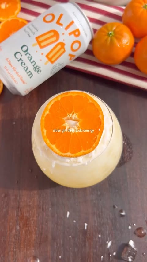 Instagram post by @farmacyrevolution_ for OLIPOP. Caption reads: [...] Cream Dirty Soda Ingredients • 1 can OLIPOP....