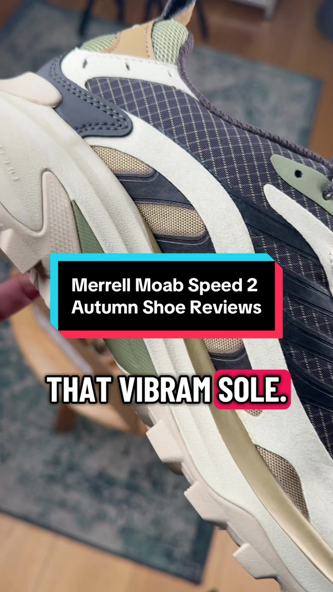 TikTok post by @thesolesupplier for Merrell. Caption reads: From the trails, to the streets. Here’s what you....