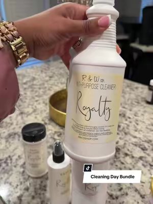 TikTok post by @cradeja for R&W Co.. Caption reads: [...] such a great cleaning day bundle! @R&W Co.....