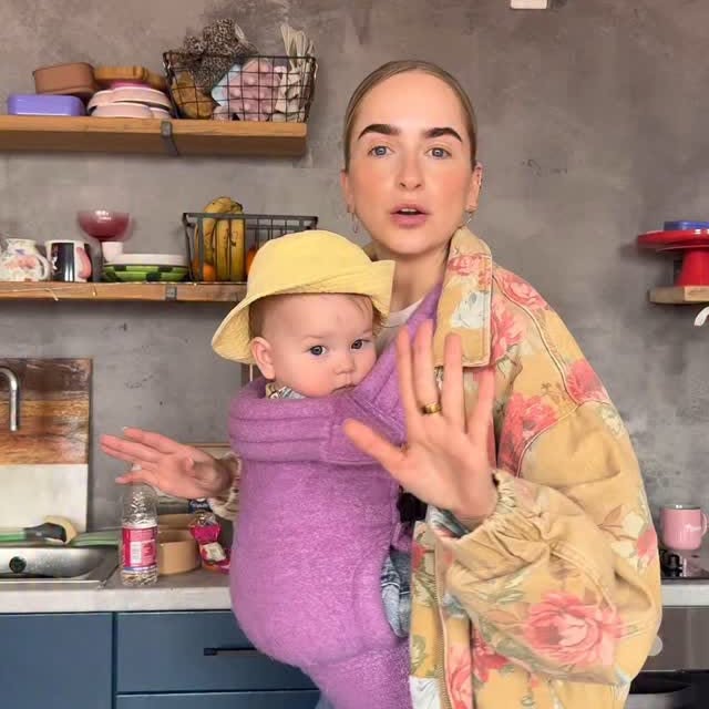 Instagram post by @esterapawlak for Outin. Caption reads: Ad today I am Ignoring the dishes and taking us....