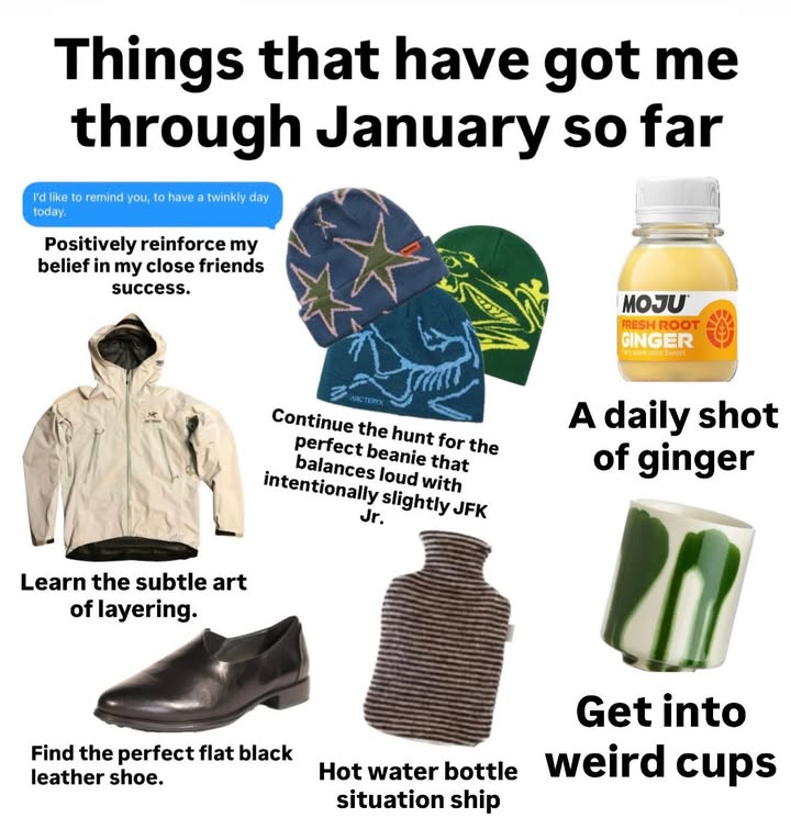 Instagram post by @socks_house_meeting for MOJU Drinks. Caption reads: Ginger shots, tinned fish diet and low screen....