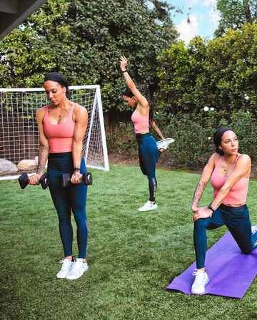 Instagram post by @sydneyleroux for Fitbit. Caption reads: #ad With my @fitbit Premium membership, I’ve been....