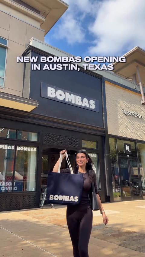 Instagram post by @ssam.ttaylor for Bombas. Caption reads: @bombas just opened up its 3rd store & we’re lucky....
