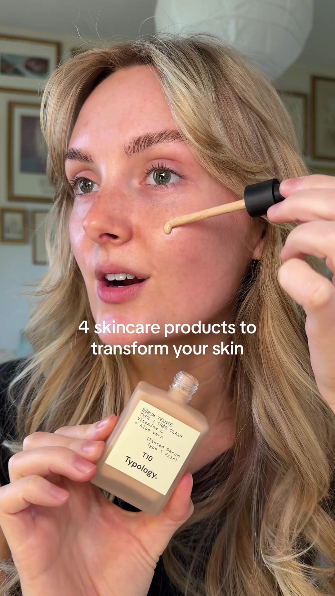 TikTok post by @anna_annora for Typology. Caption reads: Used just 4 @Typology Paris products for this....