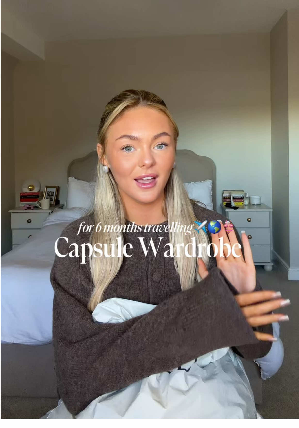 TikTok post by @scarlettchalk02 for NA-KD. Caption reads: [...] 6 months travelling ✈️👙 everything from....