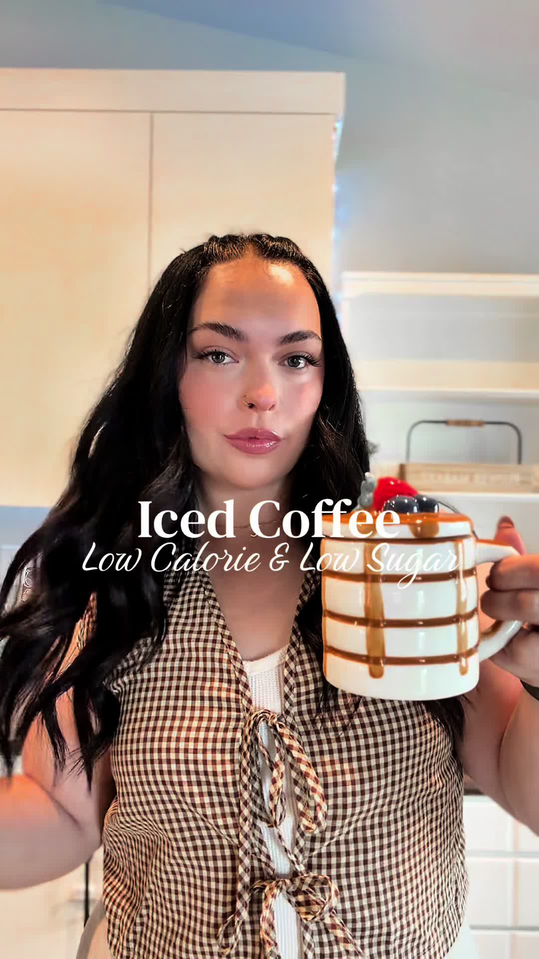 TikTok post by @ciara.jenn for Jordan’s Skinny Mixes. Caption reads: SO GOOD✨ #coffee #lowsugarcoffee #lowcaloriecoffee....