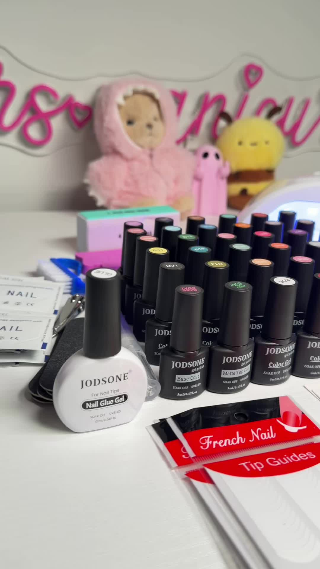 TikTok post by @mrs.manicure for JODSONE. Caption reads: diy nail kit for beginners! 💅 @JODSONE #diynails....