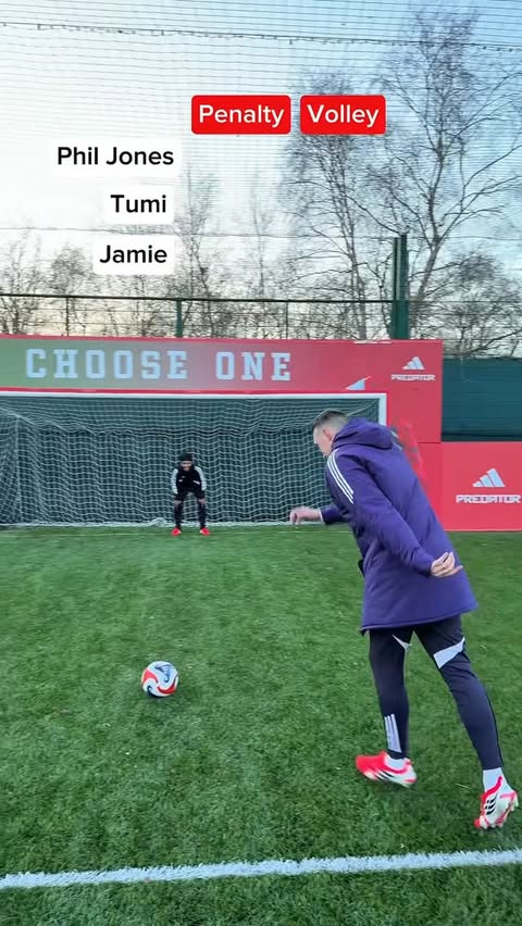 Instagram post by @jamie.gounden for adidas. Caption reads: [...] football challenge w/ @philjones_4....