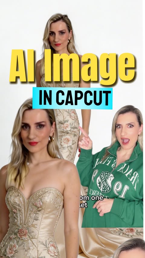 Instagram post by @dileks_journal for CapCut. Caption reads: [...] completely different with AI Image in....