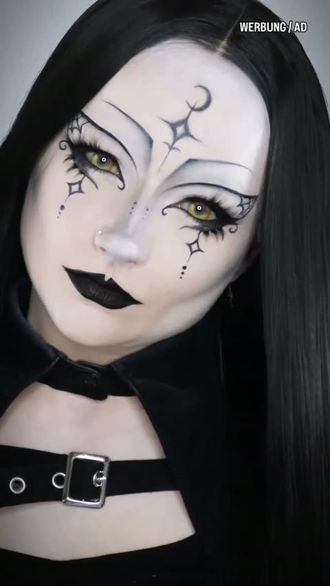 Instagram post by @just.ginelly for BEAUEYE. Caption reads: GOTH 🖤 [Werbung / Ad] @beaueye_official Save 10%....
