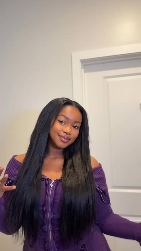 Instagram post by @iamsokotee for Mscoco Hair. Caption reads: Silk press season is so in…count me....