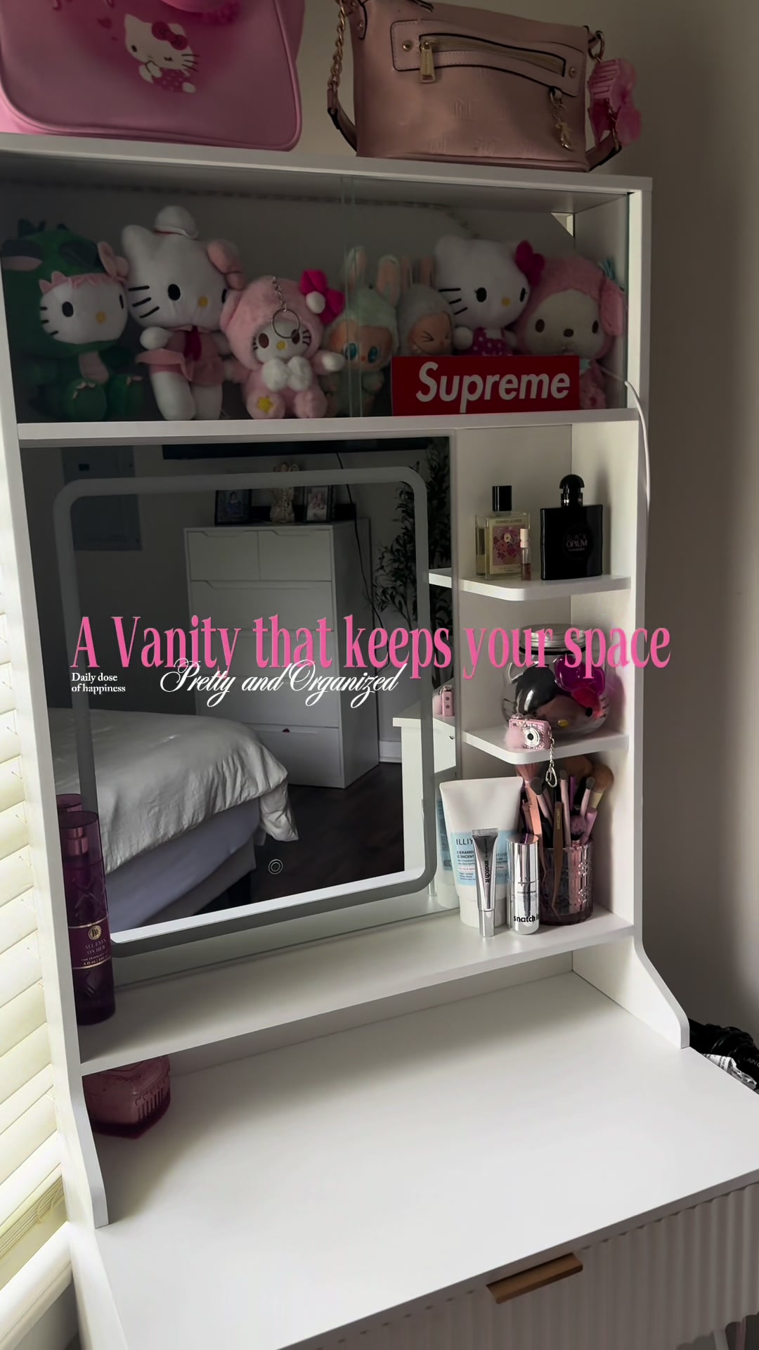 TikTok post by @k8t3_ for Sikaic. Caption reads: Love this Vanity 🩷✨ @Sikaic Official....