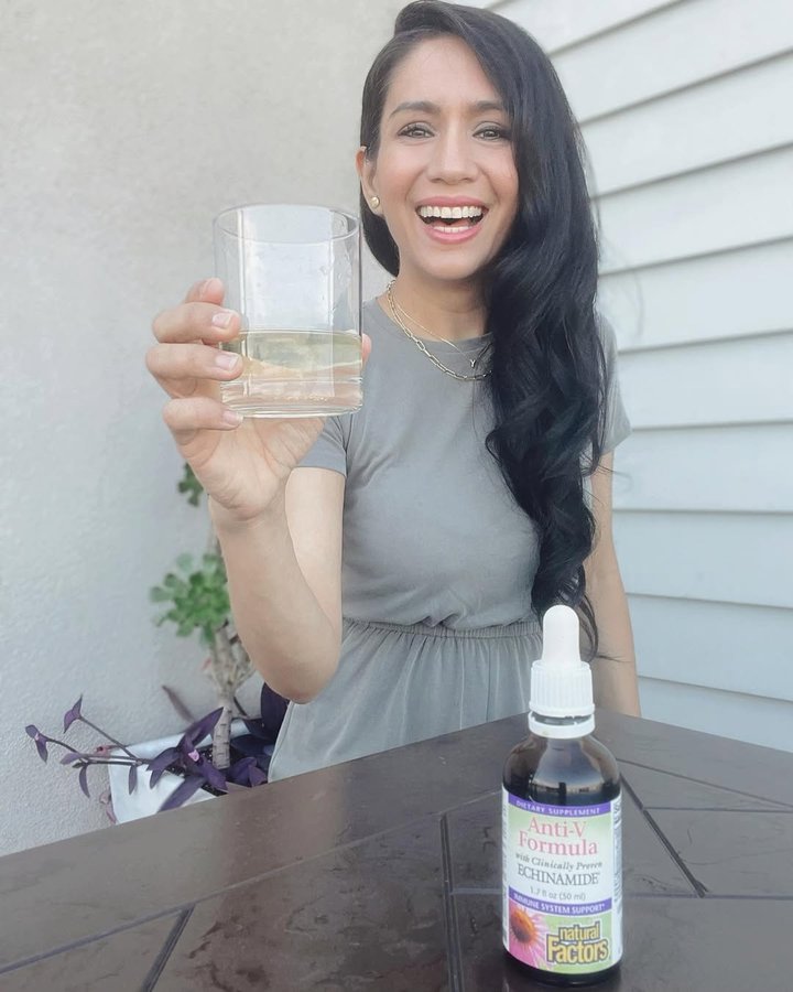 Instagram post by @yogany__ for Natural Factors. Caption reads: 🌱Nature revive us. Nature calms us. Nature helps....